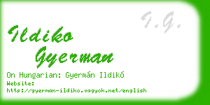 ildiko gyerman business card