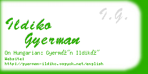 ildiko gyerman business card